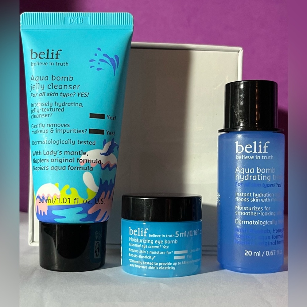 Belif Aqua Bomb Jelly Cleanser Set - (brand new)